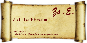 Zsilla Efraim névjegykártya